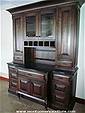 Picture: Millwork Black Walnut 74 China Cabinet w/, Millwork 63 Coffee Hutch w/Marble Top