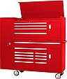 Picture: (New) 3 Pc. Ind. Tool Cabinet Set w/ 16 Drws, 72Wx68H, Tool Chest, Tool Cabinet, & Tool Side Cabinet, 6 Castors, CDI Coating